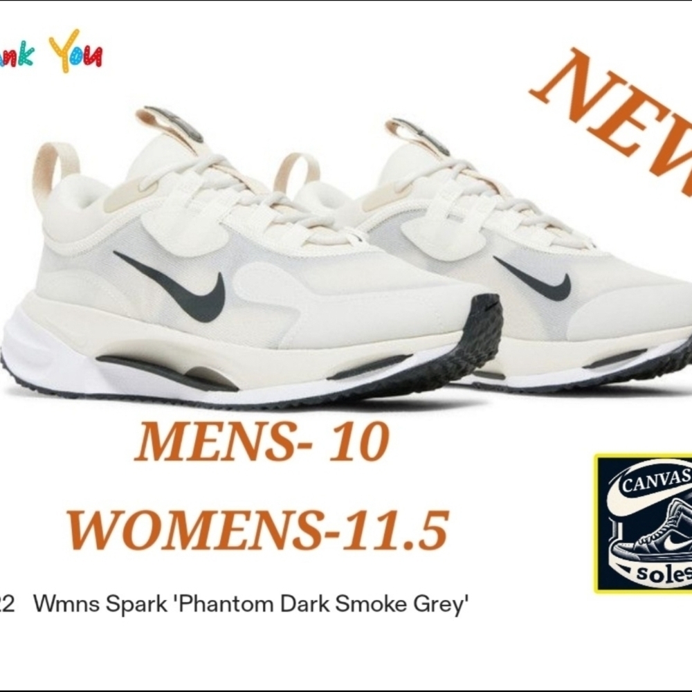 Nike Women's Spark Sneakers - Cream and Black